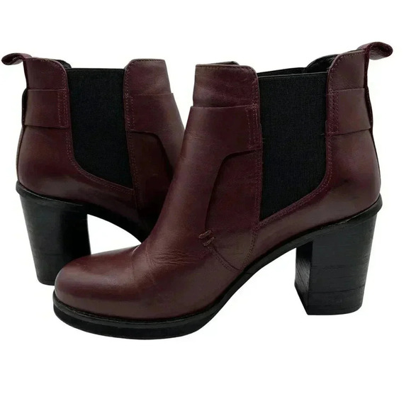 Office London Women's Size 39/*.5 Black Leather Pull On Ankle Boots Made in Spai - Picture 4 of 15